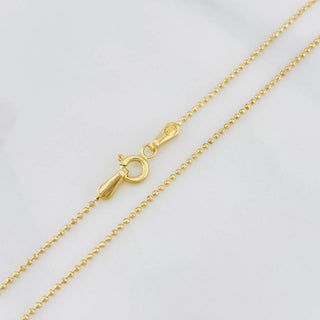Cadena Militar Diamantada | Oro Amarillo 18K | 2.45 g | 50 cm | 0.9 mm