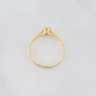 Anillo Solitario Puente | Oro Amarillo 18K | 1.2 g | T6 1/2
