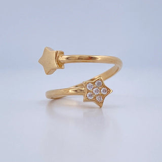Anillo Abrazo Estrella | Oro Amarillo 18K | 3.15gr | T6