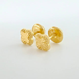 Topos Trébol Diamantado | Oro Amarillo 18K | 0.55 g | 5.2 mm