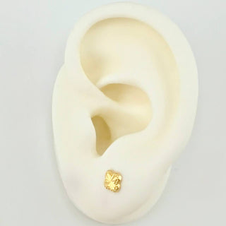 Topos Trébol Diamantado | Oro Amarillo 18K | 0.55 g | 5.2 mm