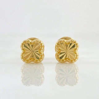 Topos Trébol Diamantado | Oro Amarillo 18K | 0.55 g | 5.2 mm