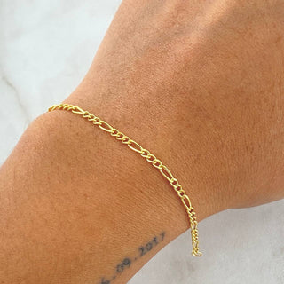 Pulso Figaro | Oro Amarillo 18K | 1.75 g | 19 cm | 2.9 mm
