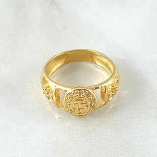 Anillo 15s Corazones Basteados | Oro 18K | 4.9gr | T6