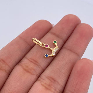 Dije Tiara | Oro Amarillo 18K | 0.8 g | 1.5 cm