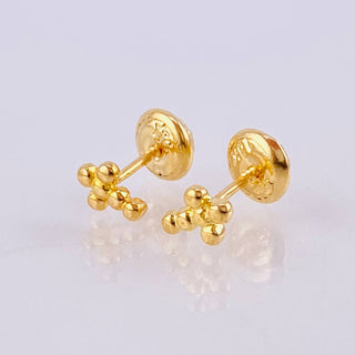 Topos Cruz Burbujas | Oro Amarillo 18K | 0.8 g | 5.85 mm
