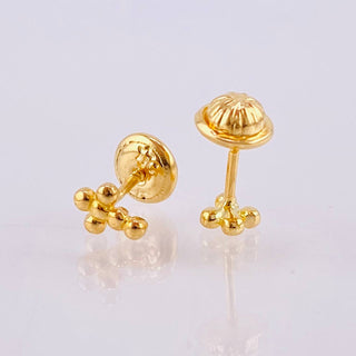 Topos Cruz Burbujas | Oro Amarillo 18K | 0.8 g | 5.85 mm