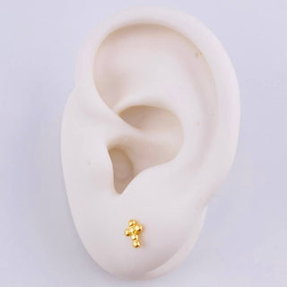 Topos Cruz Burbujas | Oro Amarillo 18K | 0.8 g | 5.85 mm