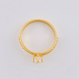 Anillo Solitario Cuatro Garras | Oro Amarillo 18K | 2.35 g | Talla 6 1/4