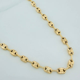Cadena Rustica Tornillo Diamantada | Oro Amarillo 18K | 14.85 g | 61.4 cm | 4.2 mm