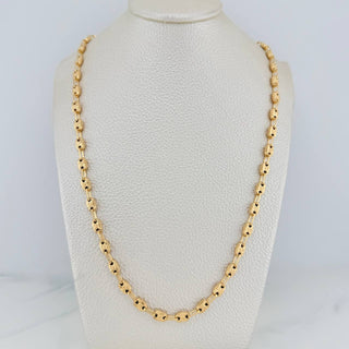 Cadena Rustica Tornillo Diamantada | Oro Amarillo 18K | 14.85 g | 61.4 cm | 4.2 mm