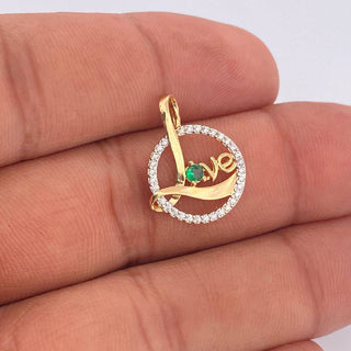 Dije Love | Dos Oros Amarillo Blanco 18K | 1.25 g | 2 cm