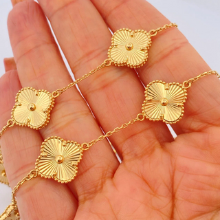 Cadena Trebol | Oro Amarillo +4 18K | 22gr | 45.4cm