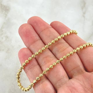 Cadena Militar Media Luna | Oro Amarillo Nac.Esp. 18K | 17.35gr | 50cm