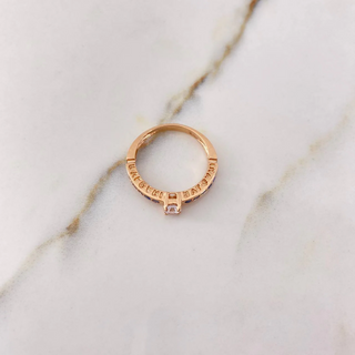 Anillo BV | Solitario Circones Azules Blanco Oro Rosa | 2.75gr | T6