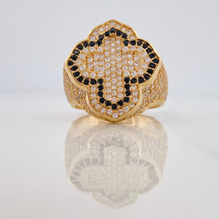 Anillo Cruz Tupida | Oro Amarillo Nac.Esp. 18K | 14.3gr | T11