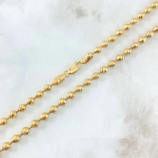 Cadena Militar | Oro Amarillo 18K | 32.85gr | 63cm | 5.8mm Diamantada