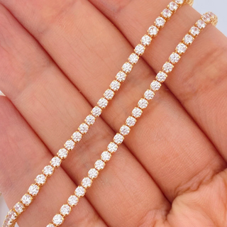 Cadena Tennis | Oro Amarillo +4 18K | 8.65gr | 43.5cm