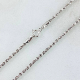 Cadena Lazo | Oro Blanco +3 18K | 1.75gr | 50cm