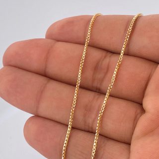 Cadena Veneciana | Dos Oros Amarillo Blanco +3 18K | 6.45gr | 60cm