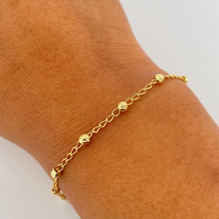 Pulso Espiga Militar | Oro 18K | 1.8gr | 19.6cm | 3mm