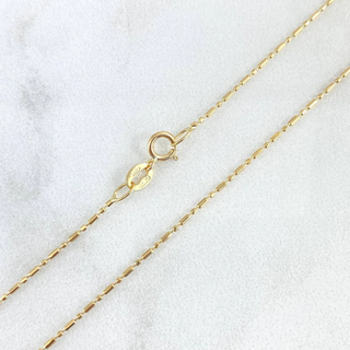 Cadena Morse | Oro Amarillo +3 18K | 2.1gr | 45cm | 1mm