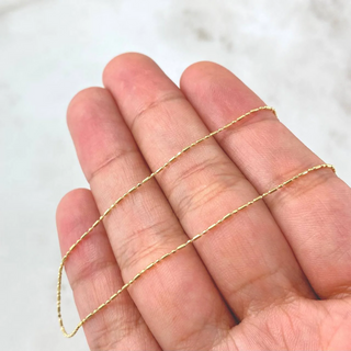 Cadena Morse | Oro Amarillo +3 18K | 2.1gr | 45cm | 1mm