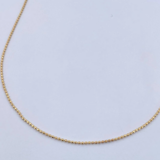 Cadena Militar | Oro Amarillo +3 | 1.95gr | 45cm | 1mm Bola Diamantada