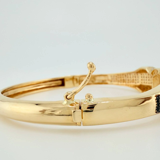Pulso Pantera Ying-Yang | Tres Oros 18K | 20.9gr | 19cm | 11.3mm