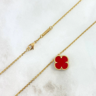 Cadena Aro Seguido Trebol VCyA | Ámbar Rojo Oro Amarillo +4 | 7.8gr | 45cm-50cm