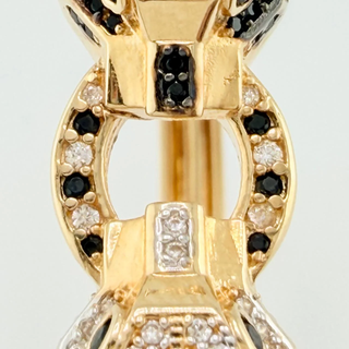 Pulso Pantera Ying-Yang | Tres Oros 18K | 20.9gr | 19cm | 11.3mm