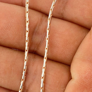 Cadena Cardano | Dos Oros Blanco Rosa +4 18K | 15.25gr | 60.5cm | 1.35mm