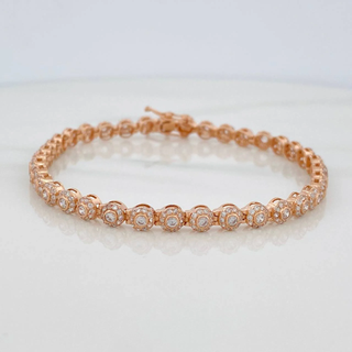 Pulso Tennis | Oro Rosa 18K | 9gr | 19cm | 4.48mm