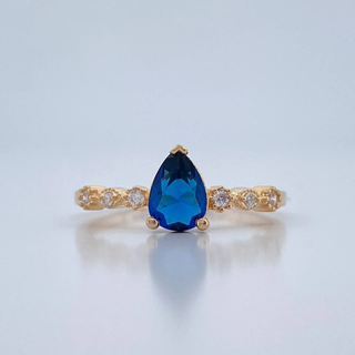 Anillo Gota | Oro Amarillo 18K | 2.1gr | T7