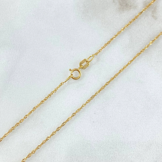 Cadena Singapur | Oro Amarillo +3 18K | 2.7gr | 60cm | 1.6mm