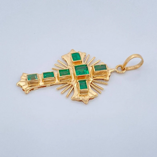 Dije Cruz Plana Aurora | Oro Amarillo 18K | 1.8gr | 3.2cm