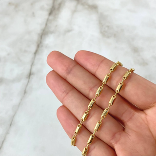 Cadena Rustica Adige | Oro Amarillo 18K | 9.35gr | 65cm | 3mm Lisa