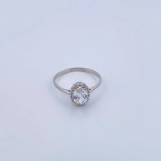 Anillo Ovalo | Oro Blanco 18K | 1.8gr | T6 1/2