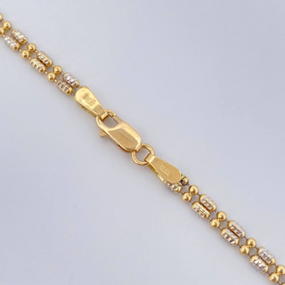 Cadena Ice | Dos Oros Amarillo Blanco +4 18K | 11.5gr | 60cm
