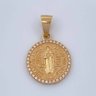 Dije San Benito | Oro Amarillo 18K | 4.25gr | 2.9cm