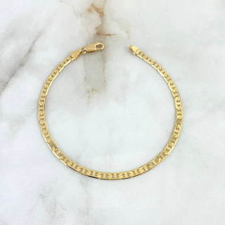 Pulso Escalera Cuadricular | Oro Amarillo +3 | 6.35gr | 21cm | 3.5mm