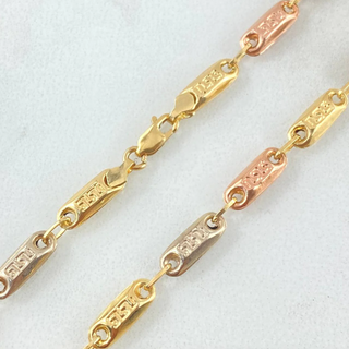 Cadena Rustica Tribal | Tres Oros 18K | 9.95gr | 57cm