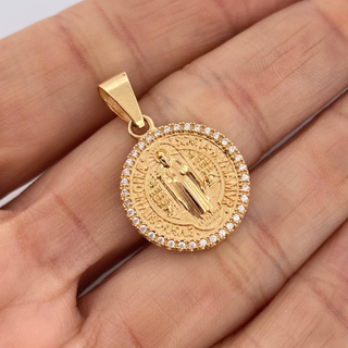 Dije San Benito | Oro Amarillo 18K | 4.25gr | 2.9cm
