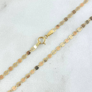 Cadena Plana Espejo | Lisa Tres Oros +3 | 1.6gr | 45cm | 2mm