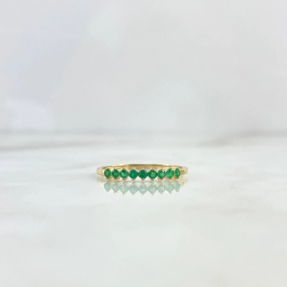 Anillo Estela | Oro Amarillo | 1.55gr | T7 3/4 | Esmeraldas 29pts