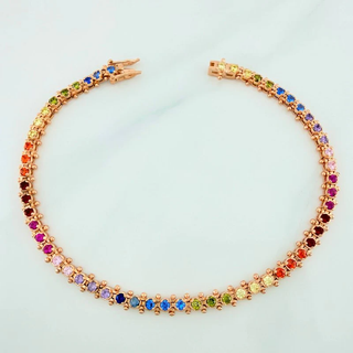 Pulso Tennis | Oro Rosa 18K | 10.5 g | 19.4 cm | 4.3 mm