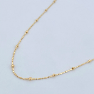Cadena Morse Bolas | Oro Amarillo +3 18K | 1.95gr | 45cm