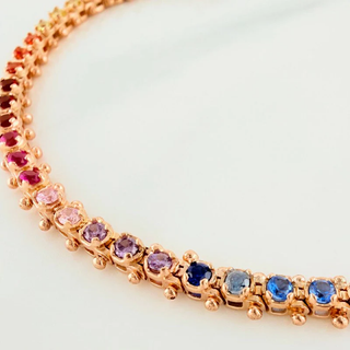 Pulso Tennis | Oro Rosa 18K | 10.5 g | 19.4 cm | 4.3 mm