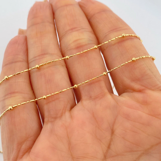 Cadena Morse Bolas | Oro Amarillo +3 18K | 1.95gr | 45cm