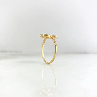 Anillo Silueta Oso TS | Oro Amarillo | 3.1gr | T8 3/4 | Circones Colores